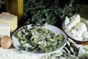 Ligurian pasta with wild greens