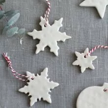 handmade ceramic snowflakes